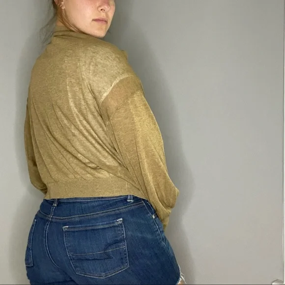 Zara Linen Blend Button Down Lightweight Cardigan Size Small - Picture 4 of 15